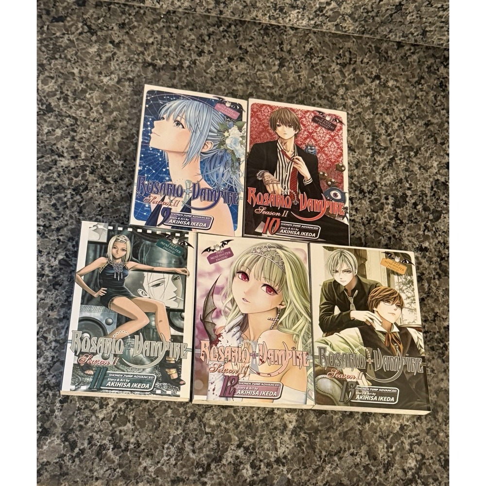 Rosario + Vampire Vols 9 10 11 12 13 by Akihisa Ikeda Shonen Jump Advanced Manga